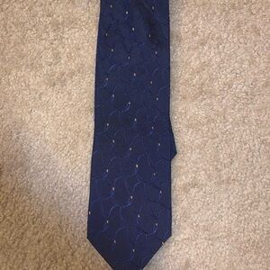 Puccini Navy Silk Tie with Paisley Design